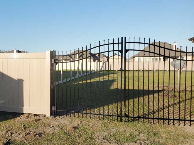 Classic Arched Iron Gate in Waggaman, LA.