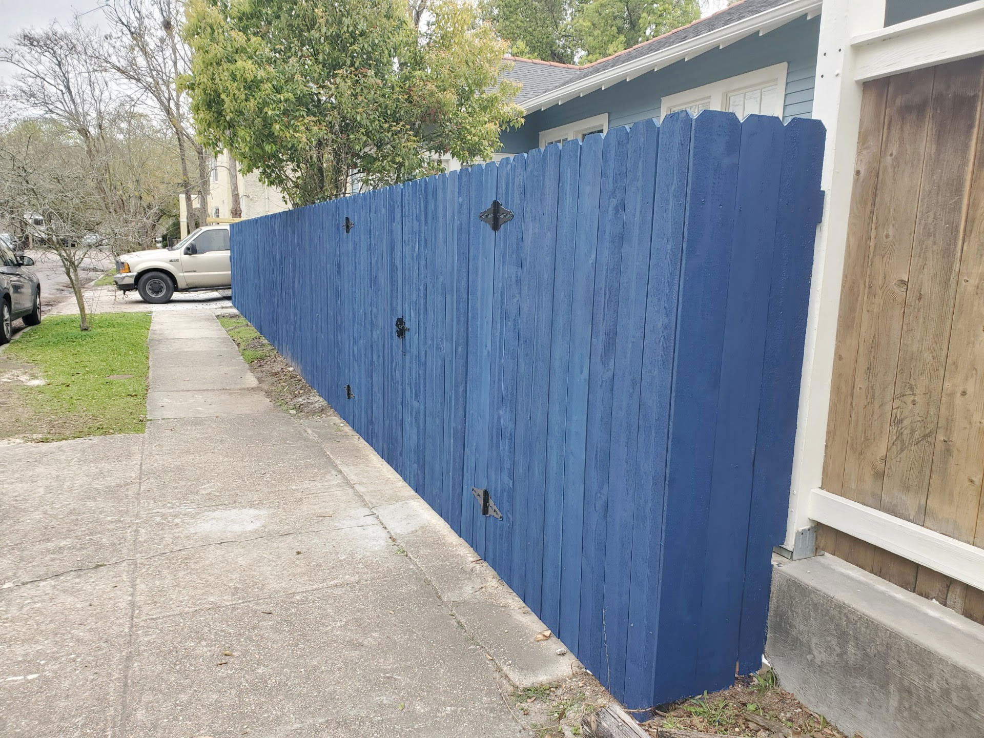 Ten-foot-wide double drive gate on Audubon St. in New Orleans.