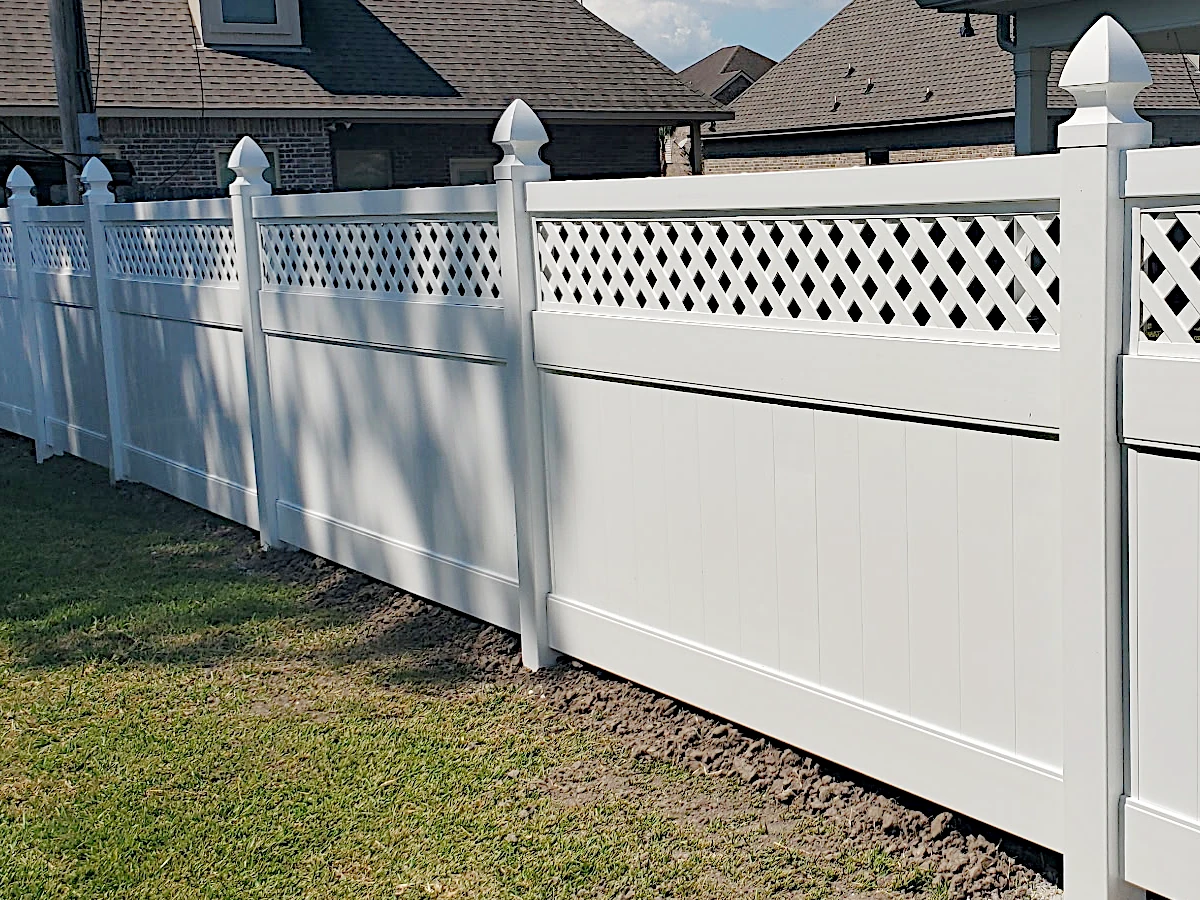 Gothic Post Caps on a Country Estate Privacy Fence. Hollingsworth style.